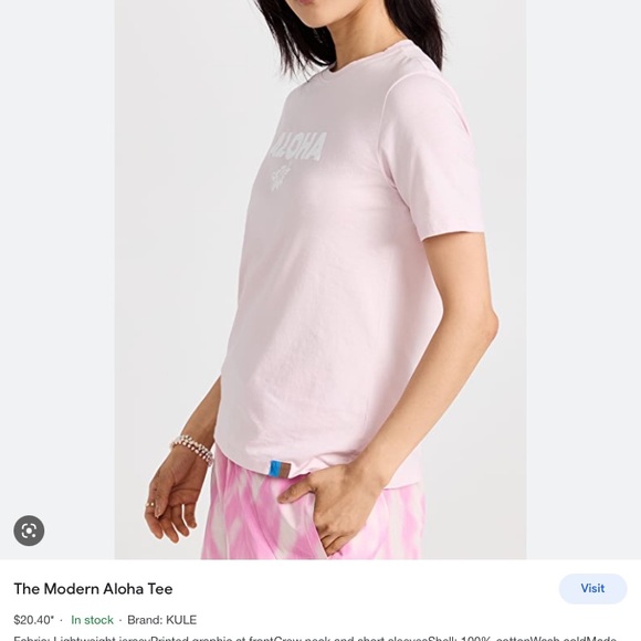 Kule Aloha T-shirt NWT - Picture 4 of 8